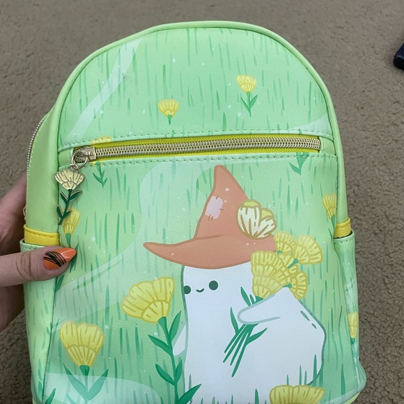 Hot Topic Handbags - Hot topic garden ghost Green and Yellow mini Backpack